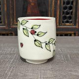 Lady Bugs & Leaves Yunomi #9 (Free Shipping)