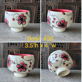 Red Plumflower Bowl #38 (Free Shipping)