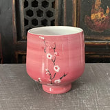 Tea Bowl in Umbre Red Cherry Blossom #21 (8 oz)