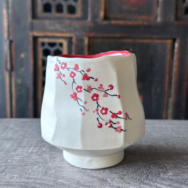 Cherry Blossom Tea Bowl #37 (Free Shipping)