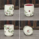 Lady Bugs & Leaves Yunomi #9 (Free Shipping)