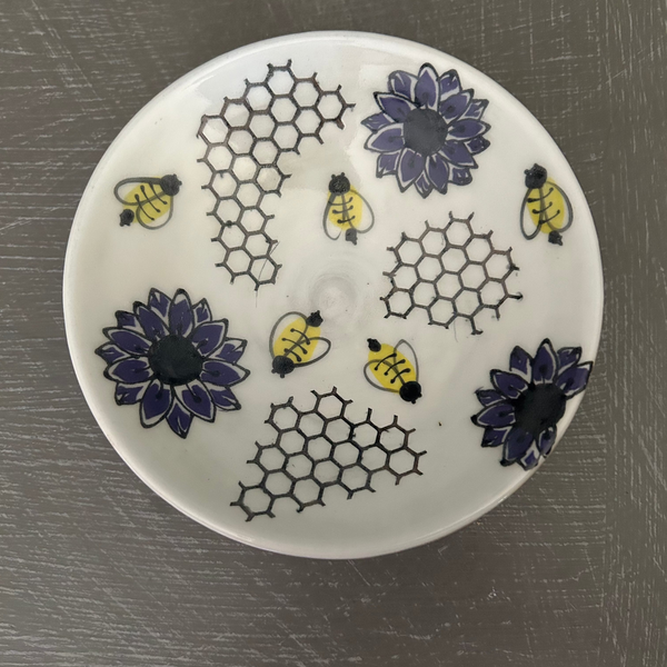 Shallow Bowl in Bees  #1