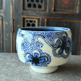 Blue Plumflower Bowl #40 (Free Shipping)