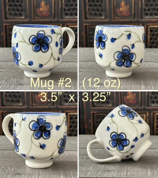 Blue Plumflower Mug #2