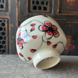 Red Plumflower Bowl #38 (Free Shipping)