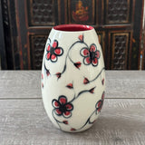 Red Plumflower Vase #1 (Free Shipping)