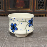 Blue Plumflower Tea Bowl #3