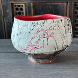 Cherry Blossom Serving Bowl #28 - Dark Pink (Free Shipping)