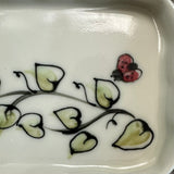 Small Plate with Lady Bugs and Leaves #1 (Free Shipping)