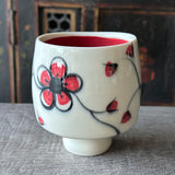 Red Plumflower Wine Cup #39 (Free Shipping)