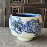 Blue Plumflower Bowl #40 (Free Shipping)