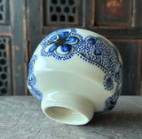 Blue Plumflower Bowl #40 (Free Shipping)