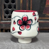 Red Plumflower Tea Bowl #38