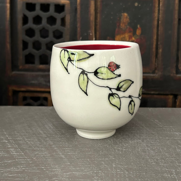 Lady Bugs & Leaves Wine Cup #11 (10 oz)