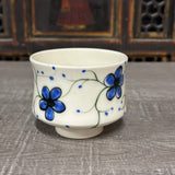 Blue Plumflower Tea Bowl #3