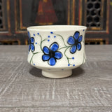 Blue Plumflower Tea Bowl #3