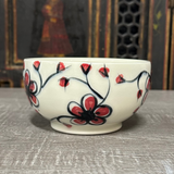 Red Plumflower Cereal Bowl