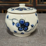 Blue Plumflower Jar #1 (Free Shipping)