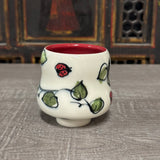 Lady Bugs & Leaves Tea Bowl (Free Shipping)