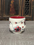 Red Plumflower Yunomi (Free Shipping)