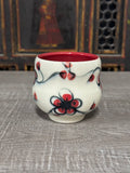 Red Plumflower Yunomi (Free Shipping)