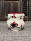 Red Plumflower Yunomi (Free Shipping)
