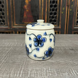 Blue Plumflower Jar (Free Shipping)