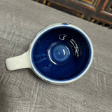 Oval Blue Plumflower Mug (#M2) 13 oz (Free Shipping)