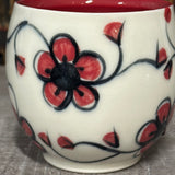 Oval Red Plumflower Mug (#M3) 13 oz (Free Shipping)