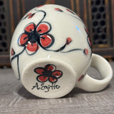 Oval Red Plumflower Mug (#M3) 13 oz (Free Shipping)