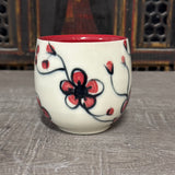 Red Plumflower Mug (#M4) 13 oz (Free Shipping)