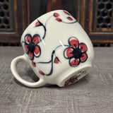 Red Plumflower Mug (#M4) 13 oz (Free Shipping)