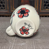 Red Plumflower Mug (#M4) 13 oz (Free Shipping)