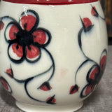 Oval Red Plumflower Mug (#M5) 13 oz (Free Shipping)