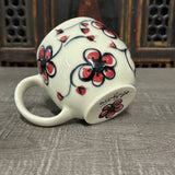 Oval Red Plumflower Mug (#M5) 13 oz (Free Shipping)