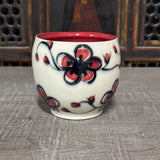 Oval Red Plumflower Mug (#M6) 13 oz (Free Shipping)