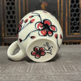 Oval Red Plumflower Mug (#M6) 13 oz (Free Shipping)