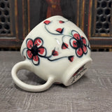 Oval Red Plumflower Mug (#M7) 13 oz (Free Shipping)