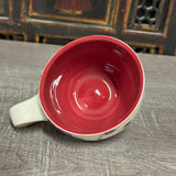 Oval Red Plumflower Mug (#M7) 13 oz (Free Shipping)