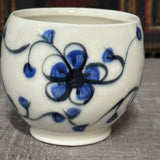 Oval Blue Plumflower Mug (#M8) 13 oz (Free Shipping)