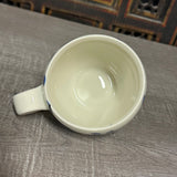 Oval Blue Plumflower Mug (#M8) 13 oz (Free Shipping)