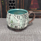 Tree Mug #2 w/painted leaves (15 oz)
