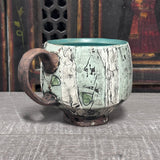 Tree Mug #2 w/painted leaves (15 oz)