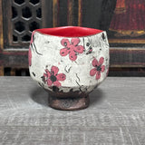 Rustic Plum Flower Tea Bowl #8 (7 oz)