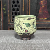 Chartreuse Lady Bug Tea Bowl #2 (8 oz)