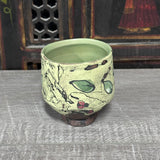 Chartreuse Lady Bug Tea Bowl #2 (8 oz)