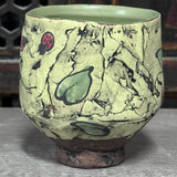 Chartreuse Lady Bug Tea Bowl #2 (8 oz)