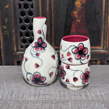 Red Plumflower Sake Set