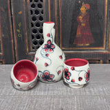 Red Plumflower Sake Set