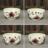 Red Plumflower Cereal Bowl